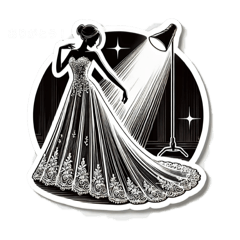 [LINEスタンプ] dress_audreyウェディングドレス作る人