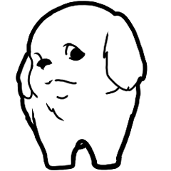 [LINEスタンプ] 白い犬スタンプ 01