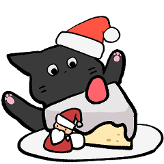 [LINEスタンプ] にゅるっと入り込む ぬる猫クリスマス