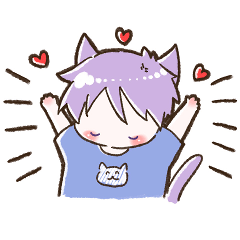 [LINEスタンプ] 日常で使える♡むらさきねこ