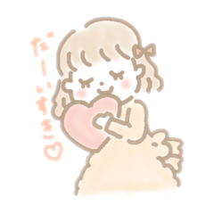 [LINEスタンプ] ふわふわ女の子たち