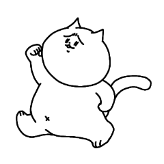 [LINEスタンプ] しかめっつらねこ・しかみ君スタンプ