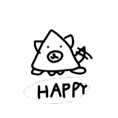 [LINEスタンプ] 【透過】動く！？三角犬たちのスタンプの画像（メイン）