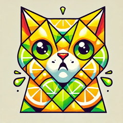 [LINEスタンプ] 酸っぱいキュビズム猫