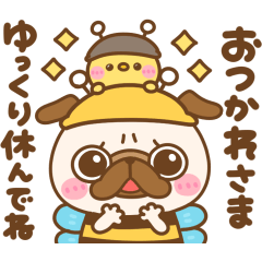 [LINEスタンプ] パグちゃん♡春日和