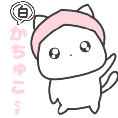 [LINEスタンプ] 白かちゅこ 丁寧な言葉