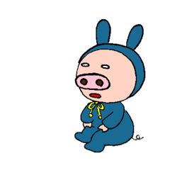 [LINEスタンプ] 【ブタとうさぎのハーフ？！】ブーミン