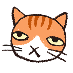 [LINEスタンプ] 児童画風味猫