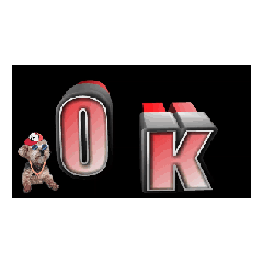 [LINEスタンプ] ★動く立体POPUPTEXT★OK02