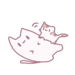 [LINEスタンプ] ねこが猫を飼うんだ。