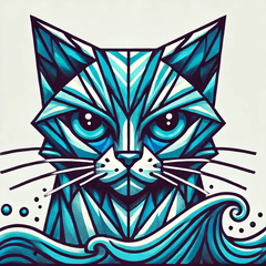 [LINEスタンプ] 塩辛いキュビズム猫