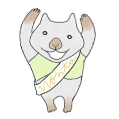 [LINEスタンプ] wombat-wonta