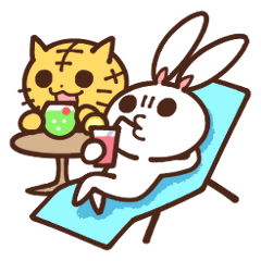 [LINEスタンプ] うさぎ と とら 5