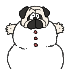 [LINEスタンプ] 冬のゴリパグ