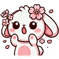 [LINEスタンプ] 桜うさぎスタンプ