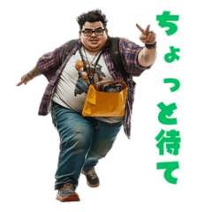 [LINEスタンプ] 巨漢な男