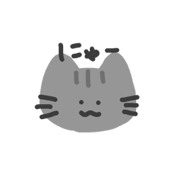 [LINEスタンプ] ねこさんのねこ(灰色)