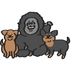 [LINEスタンプ] ミニチュアピンシャー with Gorilla