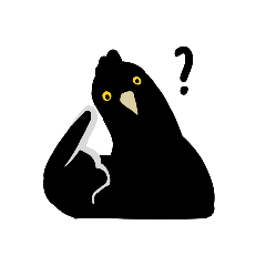 [LINEスタンプ] (無言)ヤンチャな黒鳥ハッチョウ 日常ver