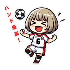 [LINEスタンプ] 女子ハンドボール部（部活スタンプ）
