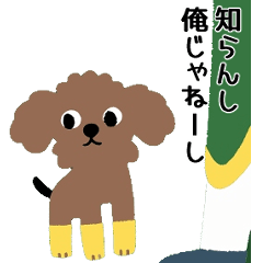 [LINEスタンプ] かわいいトイプードルからのメッセージ 1