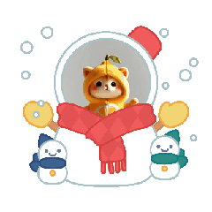 [LINEスタンプ] 雪の中の動物たち