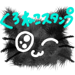 [LINEスタンプ] ふわふわ黒猫リアクションスタンプ