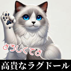 [LINEスタンプ] 優雅なラグドール猫のシャルロット嬢