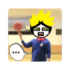 [LINEスタンプ] 靱造くんのバスケの画像（メイン）