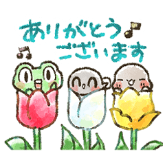 [LINEスタンプ] おたまとかえるー春の日常・おでかけー