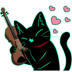 [LINEスタンプ] ヴァイオリン弾きの猫