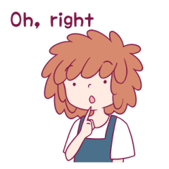 [LINEスタンプ] くせ毛少女スタンプ2（英語/English）