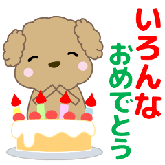 [LINEスタンプ] 【ポップアップ】いろんなおめでとう＋日常