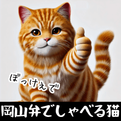 [LINEスタンプ] 岡山弁をしゃべる猫