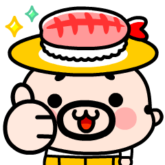 [LINEスタンプ] 飛び出す！寿司おやじ君