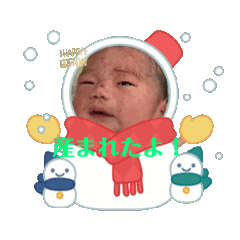 [LINEスタンプ] まひろくん産まれたよ