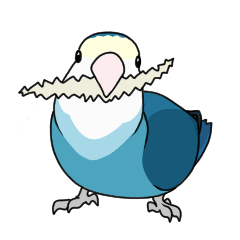 [LINEスタンプ] コザクラインコ好きスタンプ2 ブルー系Ver.