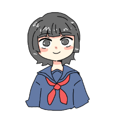[LINEスタンプ] セーラー服の子、女の子