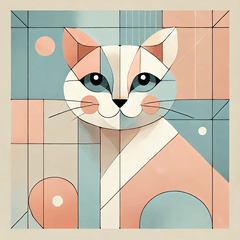 [LINEスタンプ] 優しいキュビズム猫