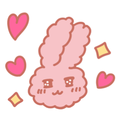 [LINEスタンプ] ジューシーラビット 仲良しトーク♡