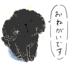 [LINEスタンプ] 犬の気持ち♡トイプー・ブラック