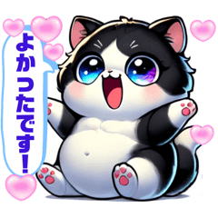 [LINEスタンプ] ⭐️ぽっちゃり猫ちゃん大集合⭐️