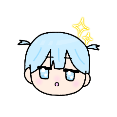 [LINEスタンプ] 水色チビちゃん