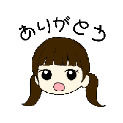 [LINEスタンプ] 動くツインテールの女の子