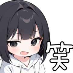 [LINEスタンプ] 白パーカーの女の子の日常で使えるスタンプ