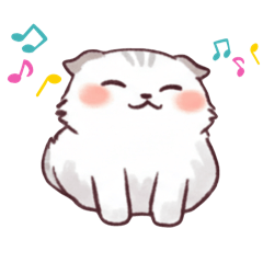 [LINEスタンプ] よく使うシンプルスタンプ【もふねこ】