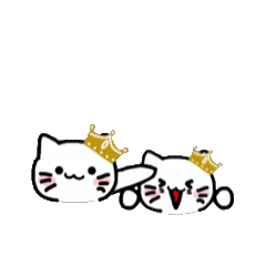 [LINEスタンプ] 動く王族の猫：それぞれの寄り添い方