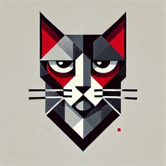 [LINEスタンプ] 厳しいキュビズム猫