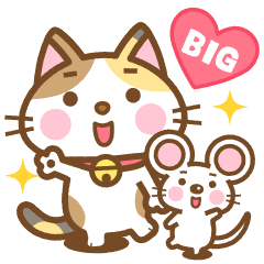 [LINEスタンプ] BIG 見やすいネコさんたちのスタンプ