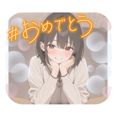 [LINEスタンプ] アニメキャラクター風、女の子スタンプ☆